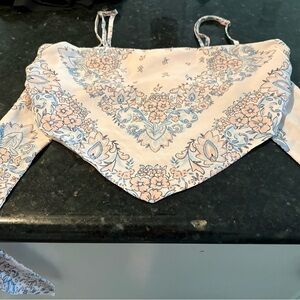 Altar'd State Pink and Blue Floral Camisole